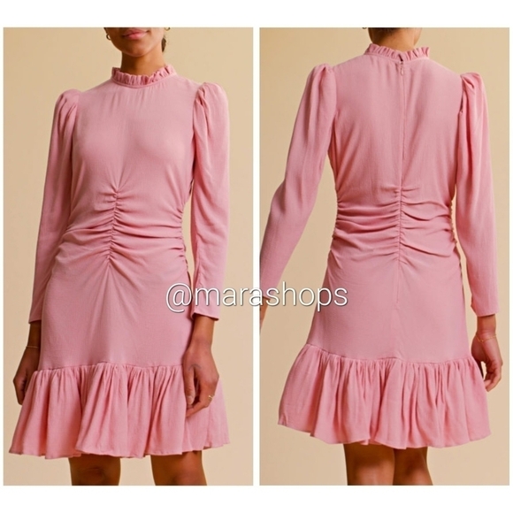 ByTimo Ruffle Collar Long Sleeve Mini dress - Picture 1 of 7